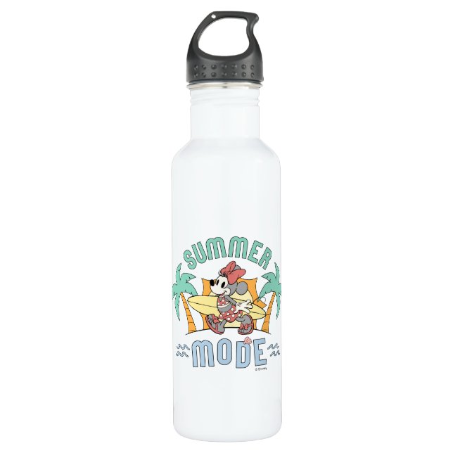 Summer Mode Minnie Mouse Stainless Steel Water Bottle (Front)