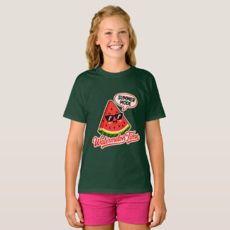 Summer Mode Watermelon Girls Tee