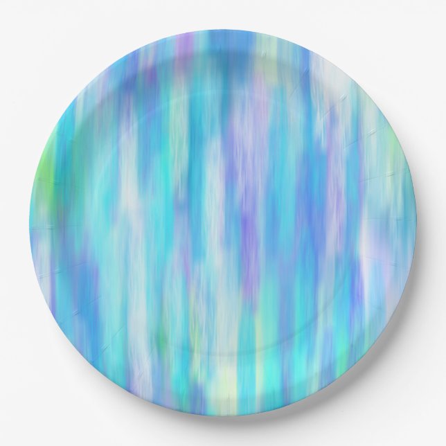 Summer Modern Abstract Paper Plates (Front)