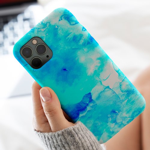 Summer modern blue sea hand painted watercolor Case_Mate iPhone 14 pro max case