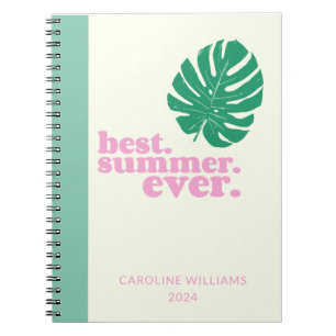 Summer Monstera Leaf Nature Personalized Notebook