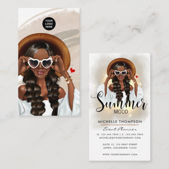  Summer Mood Fashion Event Planner Business Card (Front/Back)