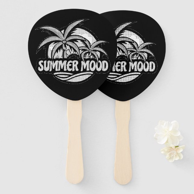 Summer Mood Hand Fan (Front and Back)