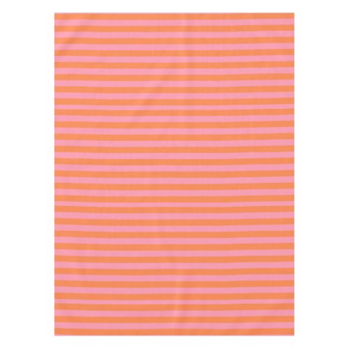 Summer Mood Orange Pink Lines Tablecloth