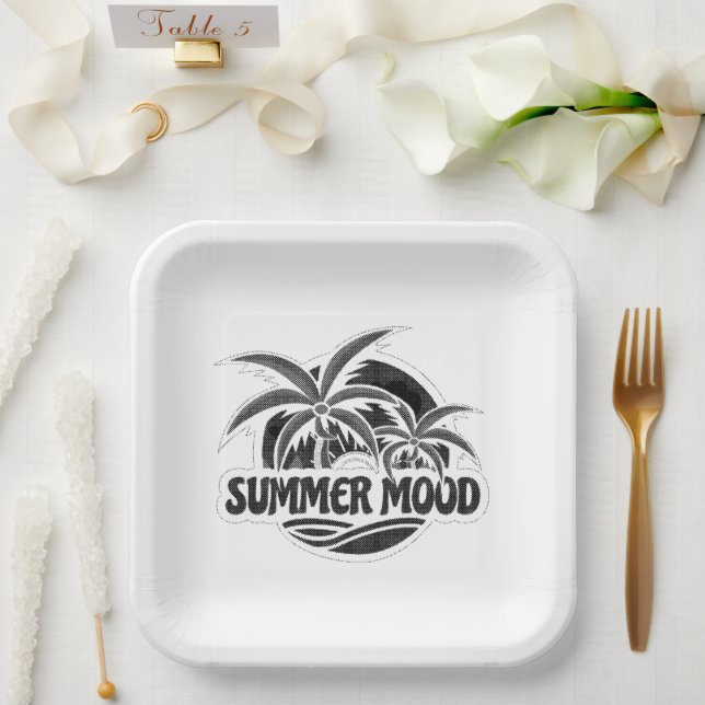 Summer Mood Paper Plates (Wedding)