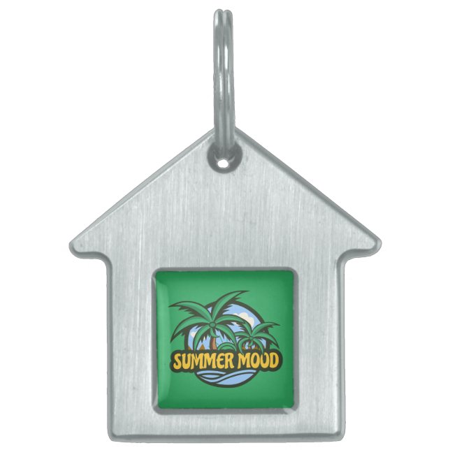 Summer Mood Pet ID Tag (Front)