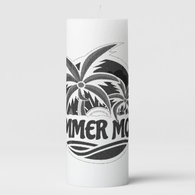 Summer Mood Pillar Candle (Front)