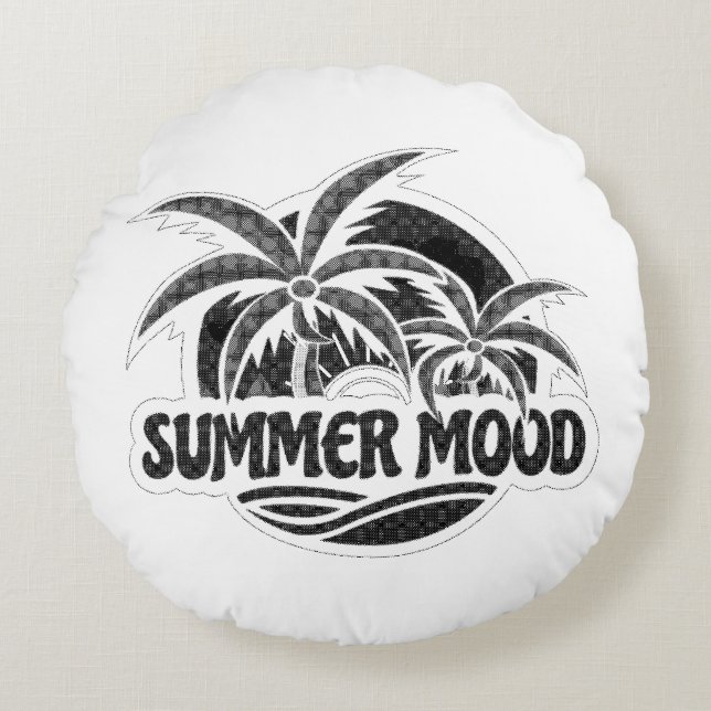 Summer Mood Round Pillow (Front)