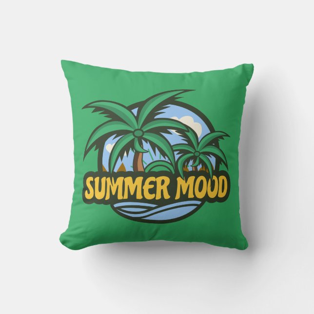 Summer Mood Throw Pillow (Front)