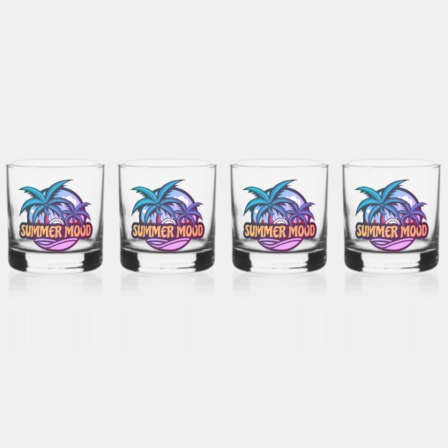 Summer Mood Whiskey Glass (Left)