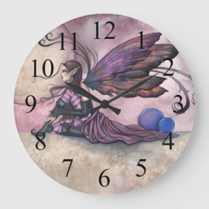 Summer Moon Fairy Fantasy Art Wall Clock