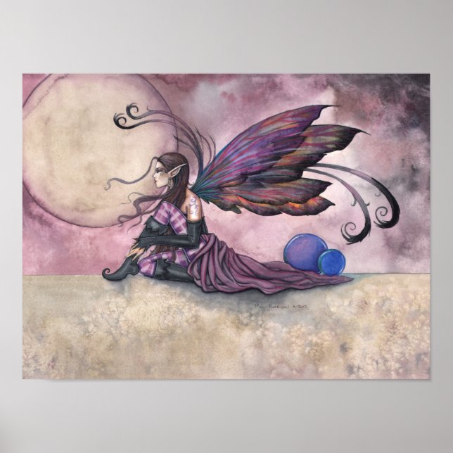 Summer Moon Fairy Gothic Fantasy Art Poster (Front)