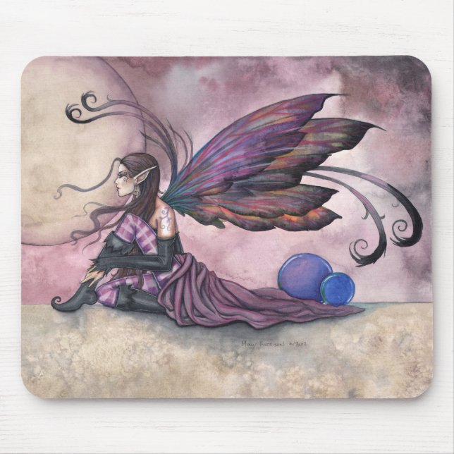 Summer Moon Fairy Mousepad by Molly Harrison (Front)