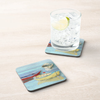 Summer Morning Boats at Rest Coasters