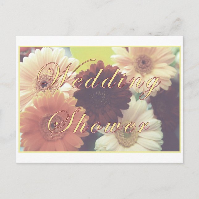 Summer Morning Wedding Shower Daisy PostCard (Front)