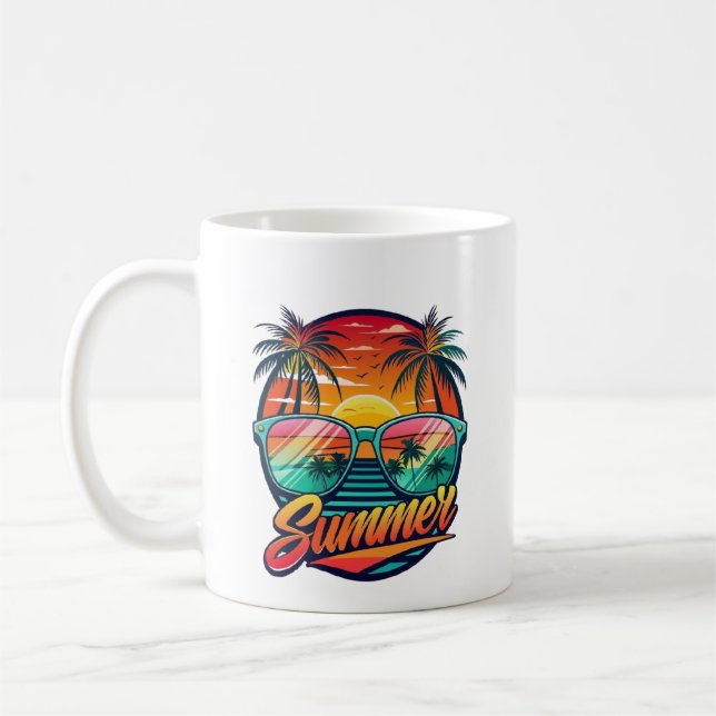 Summer Mug – Tropical Sunset Reflected in Sunglass (Left)