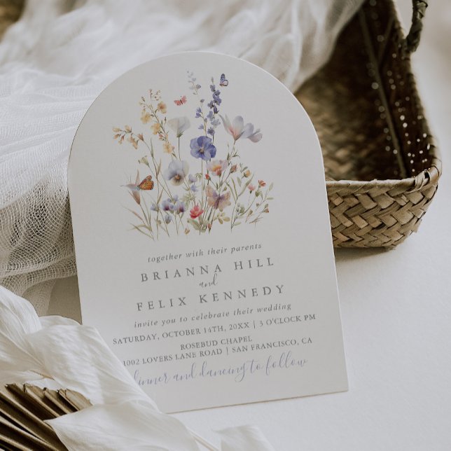 Summer Multicolor Wildflower Artistic Wedding Invitation (Creator Uploaded)