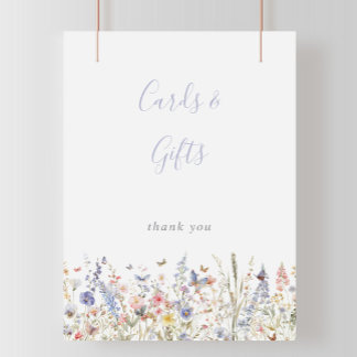 Summer Multicolor Wildflower Cards and Gifts Sign