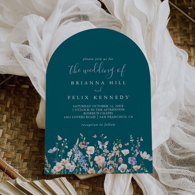  Summer Multicolor Wildflower Green The Wedding Of Invitation (Creator Uploaded)