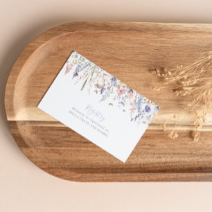 Summer Multicolor Wildflower Wedding Gift Registry Enclosure Card