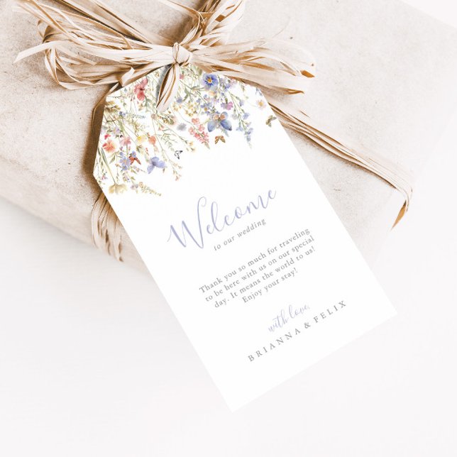 Summer Multicolor Wildflower Wedding Welcome Gift Tags (Creator Uploaded)