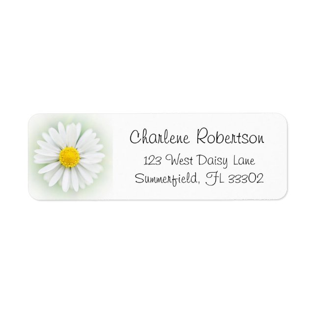 Summer Nature Garden Daisy Flower Label (Front)