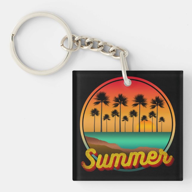 summer nature sunset keychain (Front)