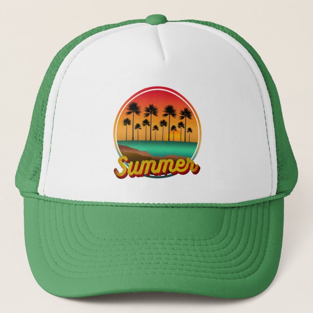 summer nature sunset trucker hat (Front)