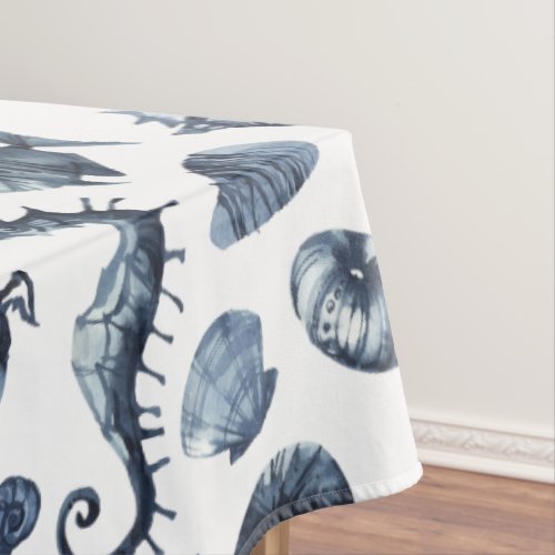 Summer Nautical seashell starfish crab seahorse Tablecloth