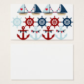Summer Nautical Theme Anchors Sail Boats Helms (Front & Back)