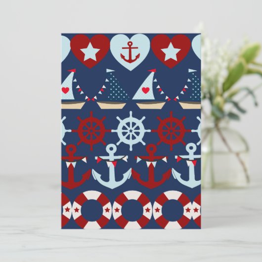 Summer Nautical Theme Anchors Sail Boats Helms (Standing Front)