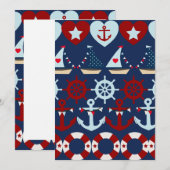 Summer Nautical Theme Anchors Sail Boats Helms (Front/Back)
