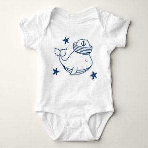 summer nautical theme boy baby bodysuit