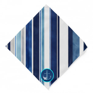 Summer Navy Blue Popular Boat Stripes Collection Bandana