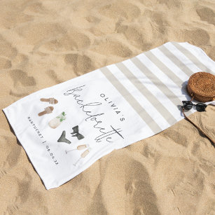 BEACH dish towel, Zazzle