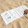Summer Neutrals Personalized Bachelorette Party Beach Towel
