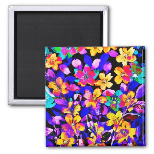 Summer Night Blooming Garden Flowers Magnet