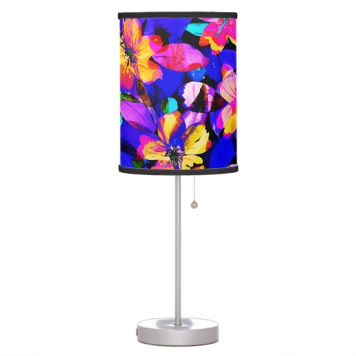 Summer Night Blooming Garden Flowers Table Lamp