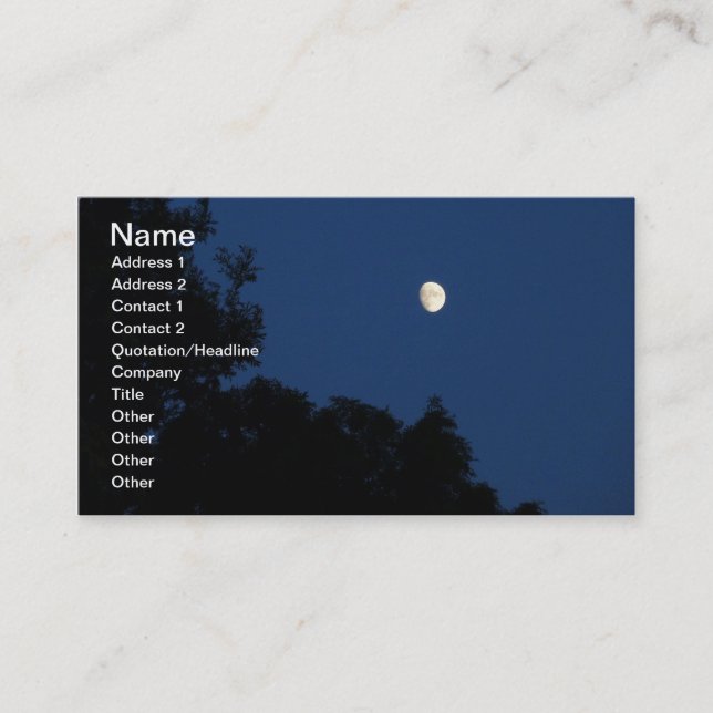 Summer Night Business Card (Front)