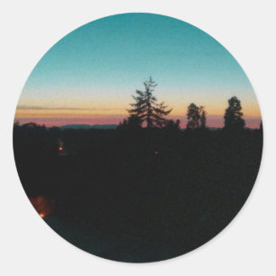 Summer night in the Pacific Northwest Classic Round Sticker