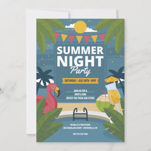Summer Night Party Invitation