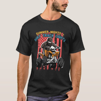 Summer Nights and Dirt Track Lights  For Kids ATV T-Shirt