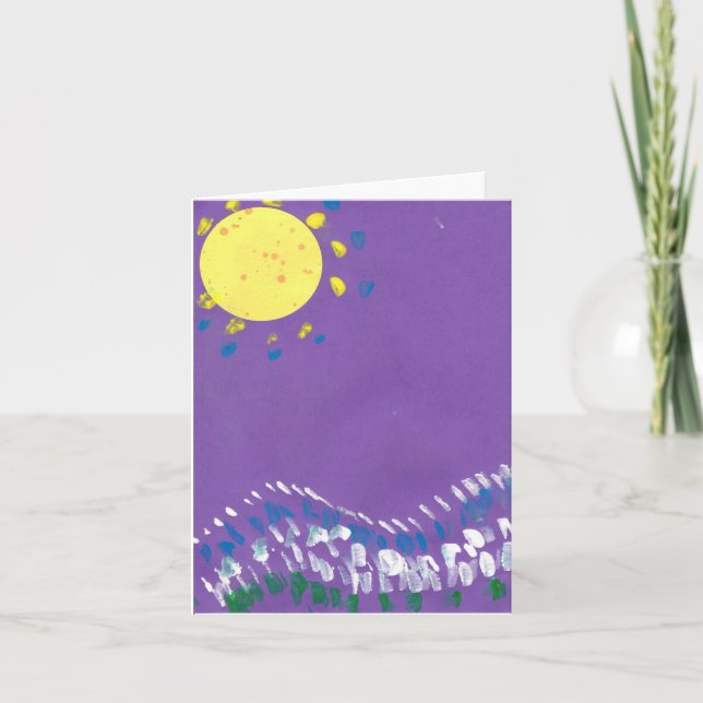 Summer nights letterpress thank you card (Front)
