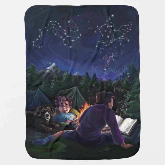 Summer Nights Receiving Blanket (Front)