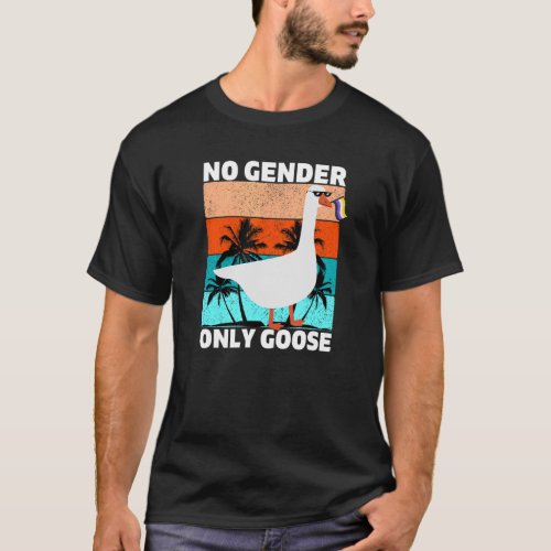 Summer Non binary Pride NB No Gender Only Goose LG T_Shirt