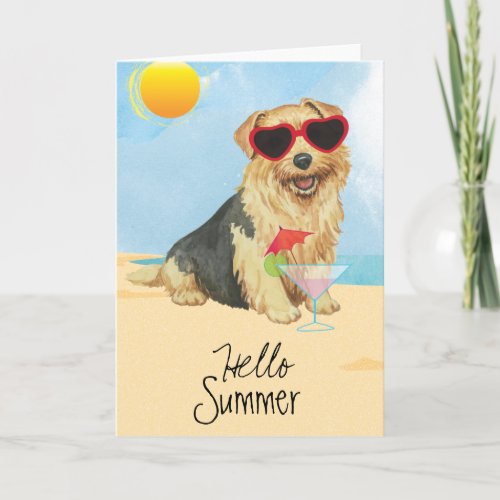 Summer Norfolk Terrier Card