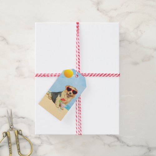 Summer Norfolk Terrier Gift Tags