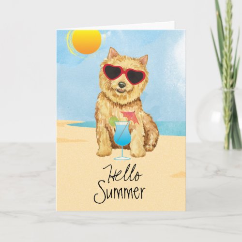 Summer Norwich Terrier Card