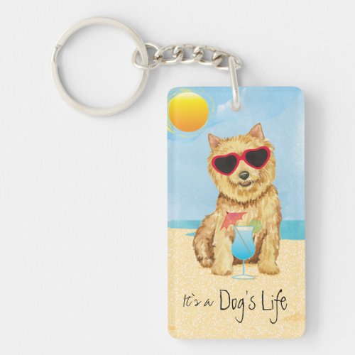 Summer Norwich Terrier Keychain