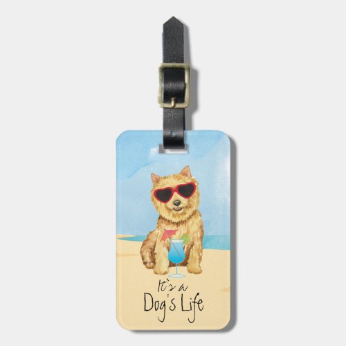 Summer Norwich Terrier Luggage Tag